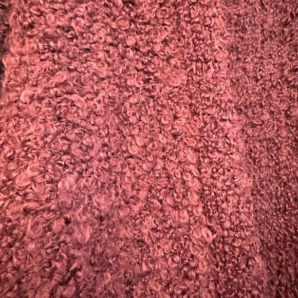 AEO Womens Cardigan‎ Sweater Open Front Pockets Cozy Burgundy Small - Picture 7 of 7